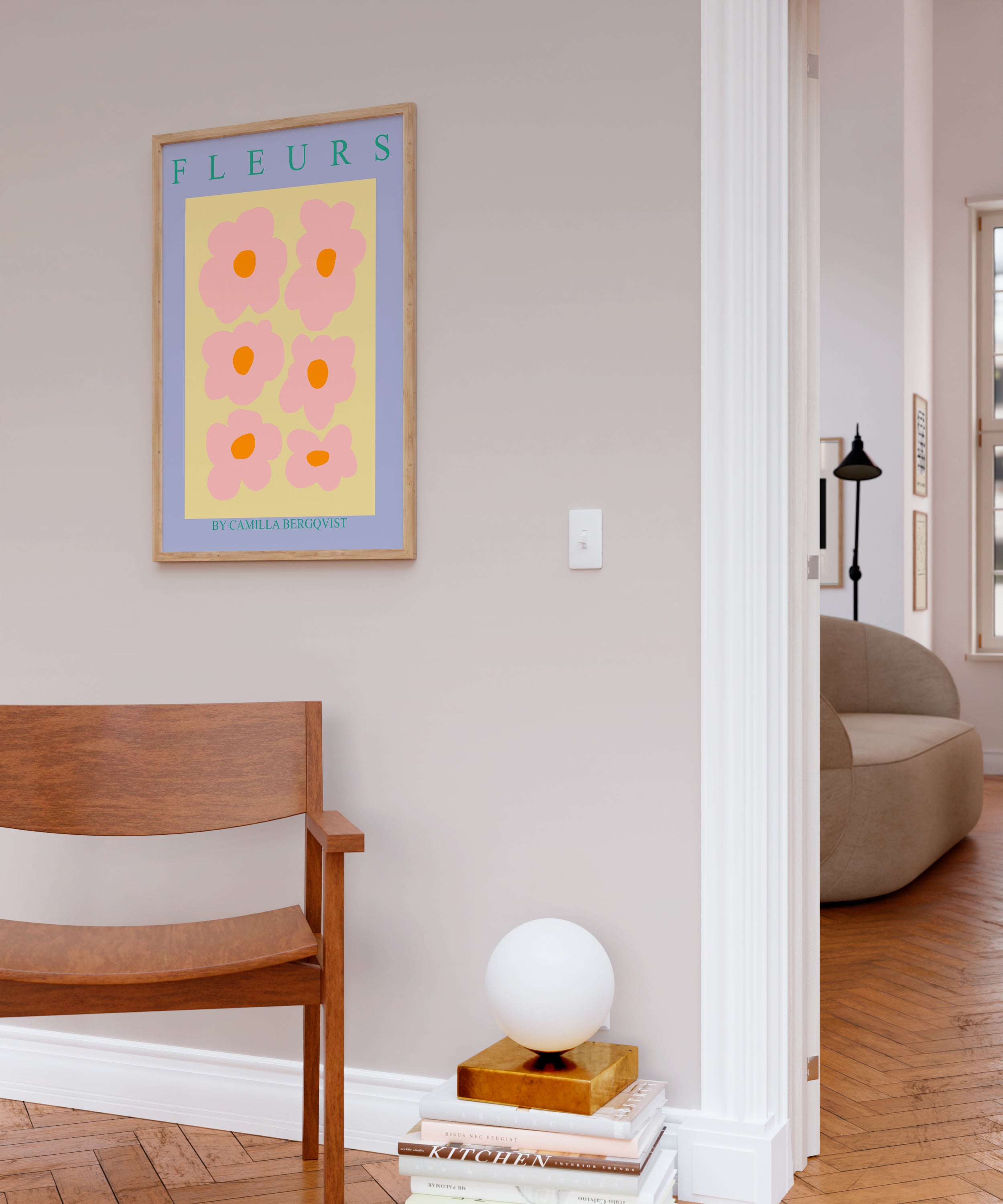 Camilla Bergqvist plakat - Fleurs Gul